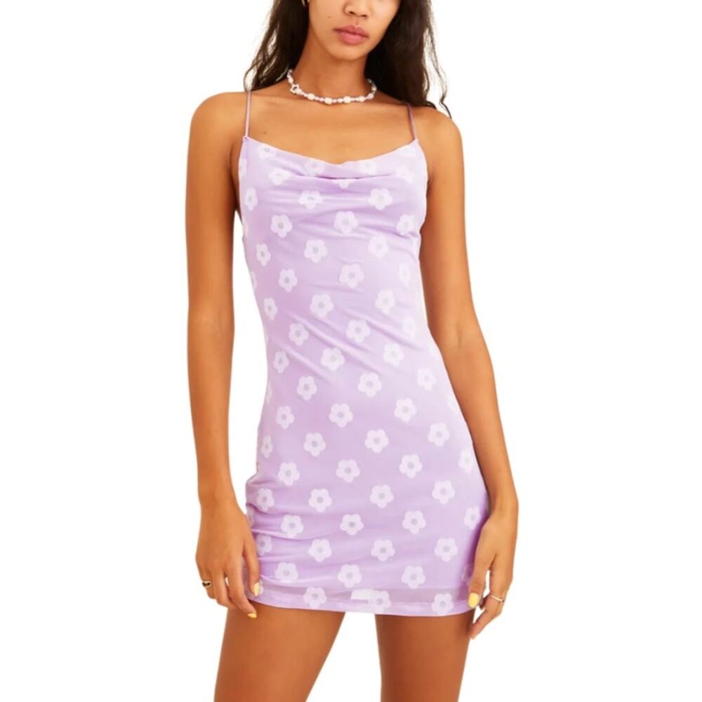 Motel Lilac Daisy Becky Mini Dress Size M